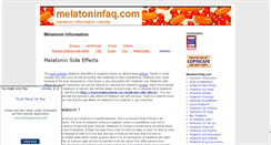 Desktop Screenshot of melatoninfaq.com