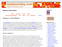 Tablet Screenshot of melatoninfaq.com